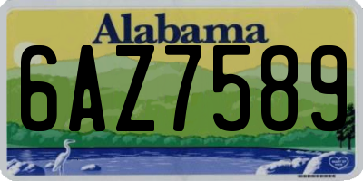 AL license plate 6AZ7589