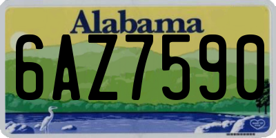 AL license plate 6AZ7590