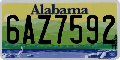 AL license plate 6AZ7592