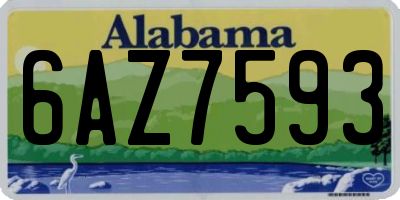 AL license plate 6AZ7593