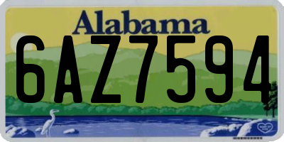 AL license plate 6AZ7594