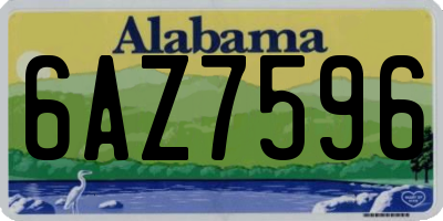 AL license plate 6AZ7596