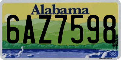 AL license plate 6AZ7598