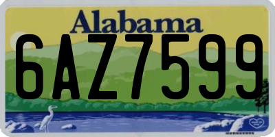 AL license plate 6AZ7599