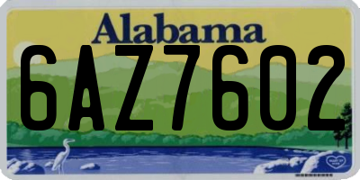 AL license plate 6AZ7602