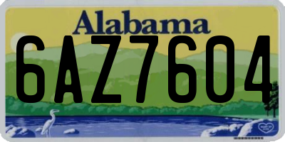 AL license plate 6AZ7604