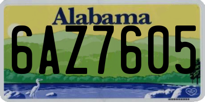 AL license plate 6AZ7605