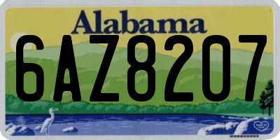 AL license plate 6AZ8207