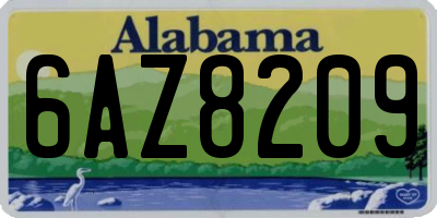 AL license plate 6AZ8209