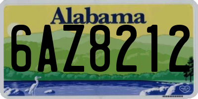 AL license plate 6AZ8212