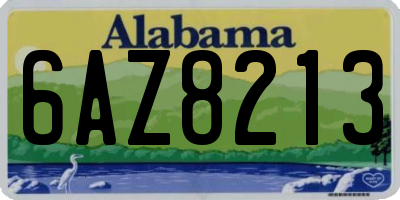 AL license plate 6AZ8213