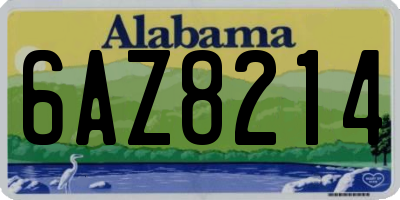 AL license plate 6AZ8214