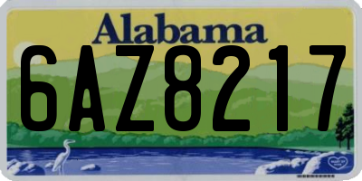 AL license plate 6AZ8217