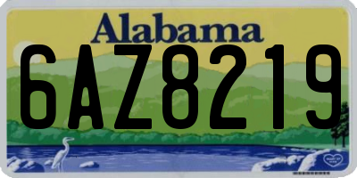 AL license plate 6AZ8219