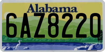 AL license plate 6AZ8220