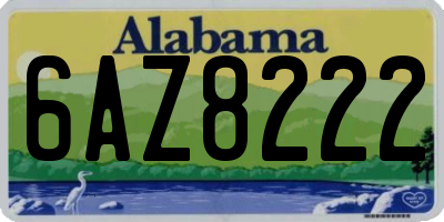 AL license plate 6AZ8222