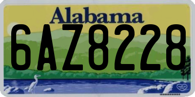 AL license plate 6AZ8228