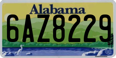 AL license plate 6AZ8229
