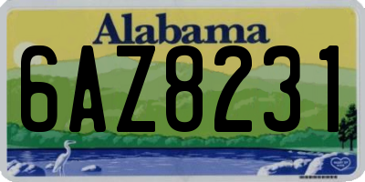 AL license plate 6AZ8231