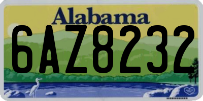 AL license plate 6AZ8232