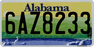 AL license plate 6AZ8233