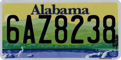 AL license plate 6AZ8238