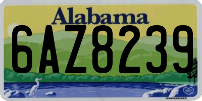 AL license plate 6AZ8239