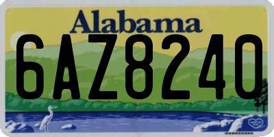 AL license plate 6AZ8240