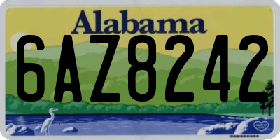 AL license plate 6AZ8242