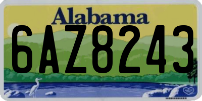 AL license plate 6AZ8243