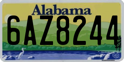 AL license plate 6AZ8244