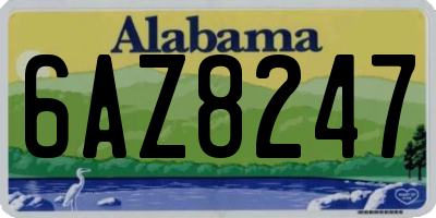 AL license plate 6AZ8247