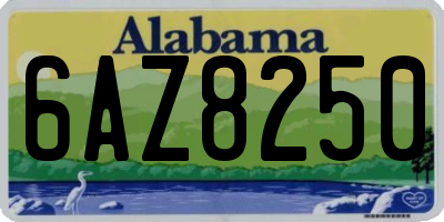 AL license plate 6AZ8250