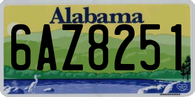 AL license plate 6AZ8251