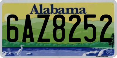 AL license plate 6AZ8252