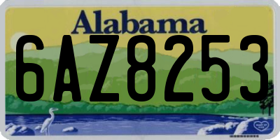 AL license plate 6AZ8253