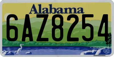 AL license plate 6AZ8254
