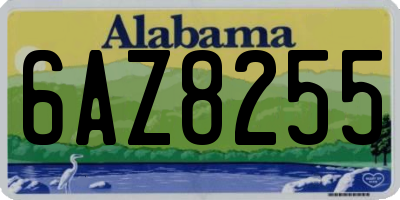 AL license plate 6AZ8255