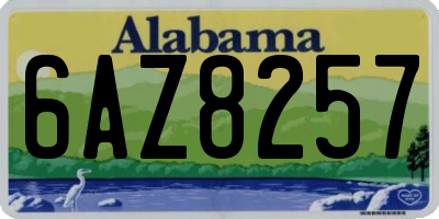 AL license plate 6AZ8257