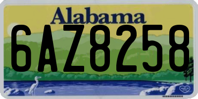 AL license plate 6AZ8258