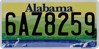 AL license plate 6AZ8259