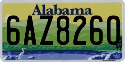 AL license plate 6AZ8260