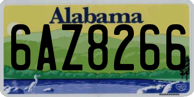 AL license plate 6AZ8266