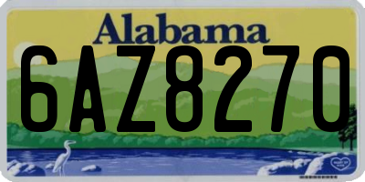 AL license plate 6AZ8270