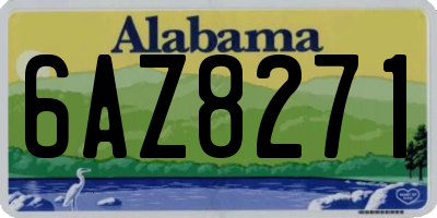 AL license plate 6AZ8271