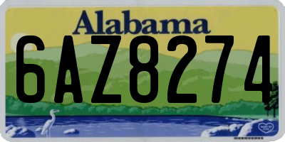 AL license plate 6AZ8274