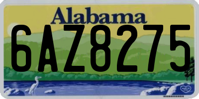 AL license plate 6AZ8275