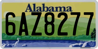 AL license plate 6AZ8277