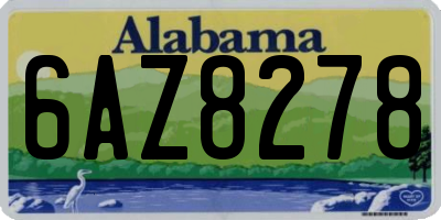AL license plate 6AZ8278