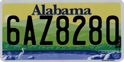 AL license plate 6AZ8280